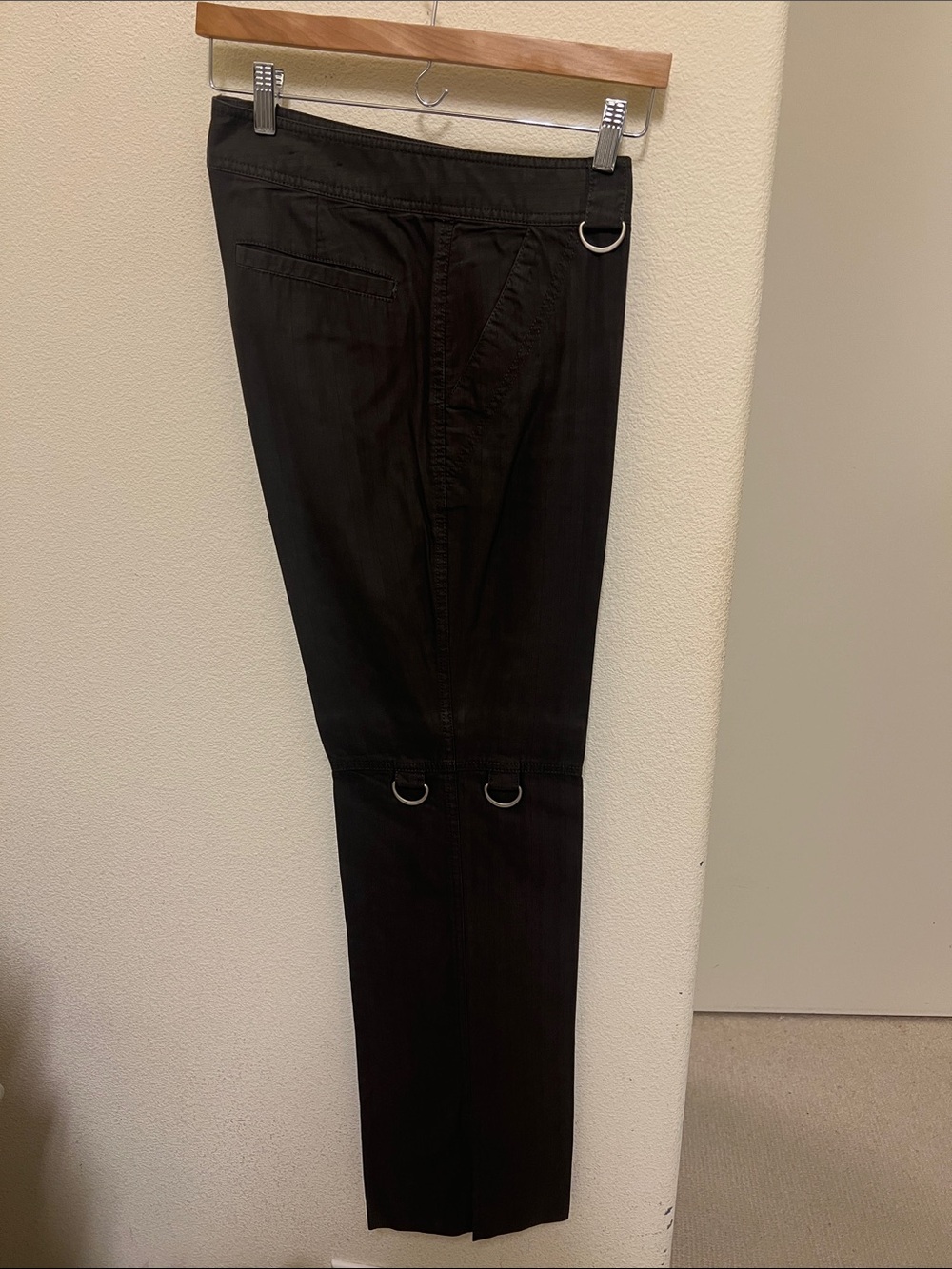 Banana Republic Straight-Leg Black Pants with D-Ring Accents